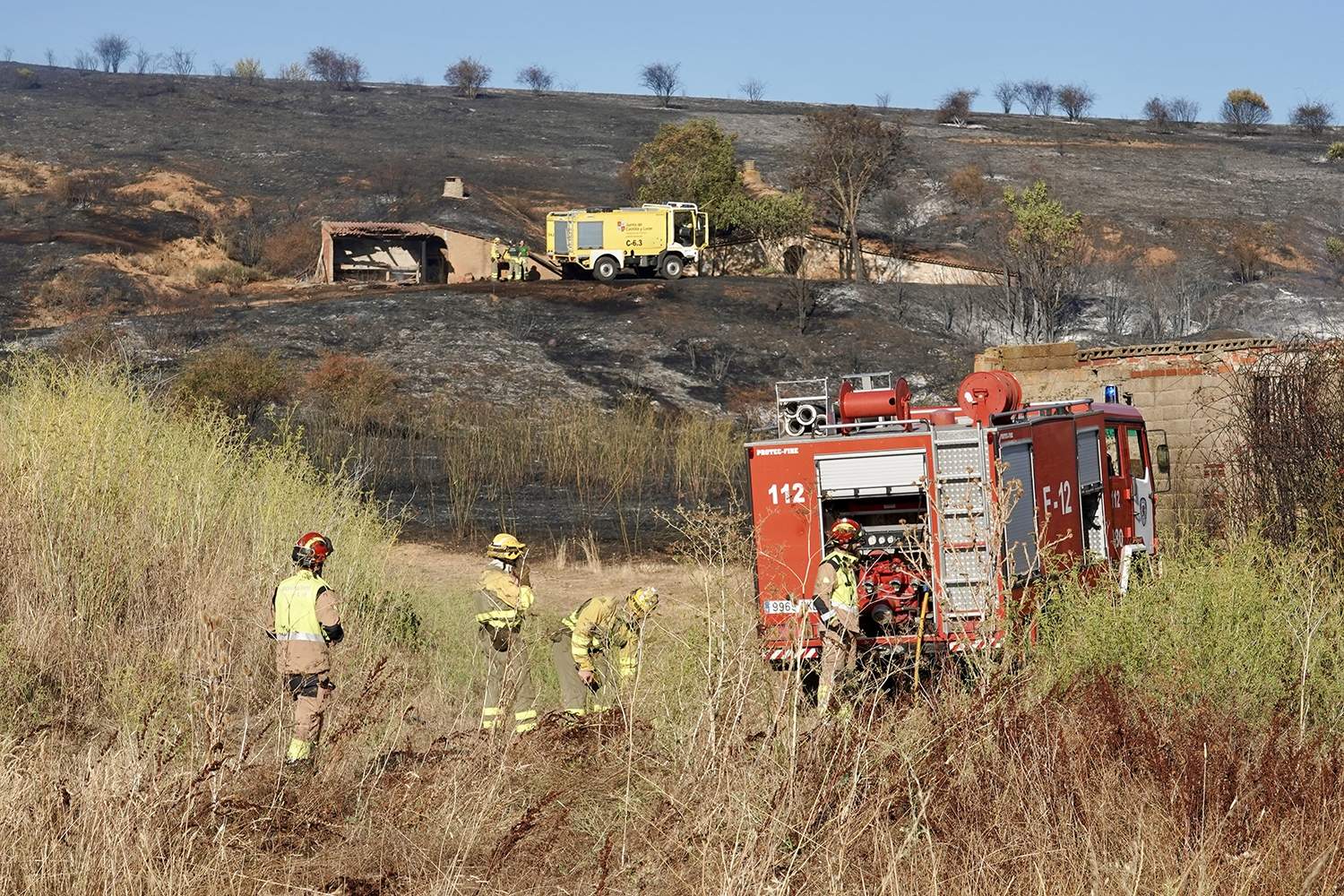 Campillo ICAL. Incendio en la localidad leonesa de Quintana de Raneros