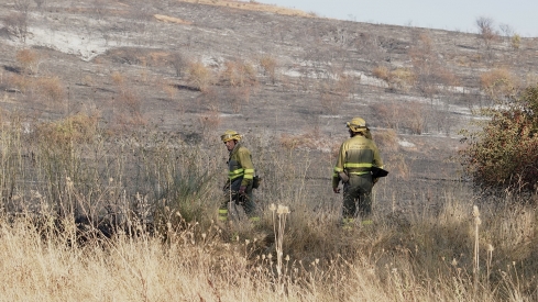 Campillo ICAL. Incendio en la localidad leonesa de Quintana de Raneros.