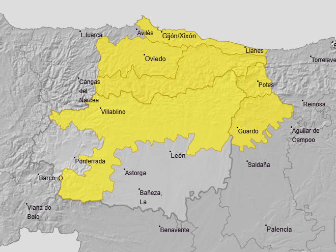 Aviso amarillo por tormentas durante este sábado Aviso amarillo por tormentas durante este sábado