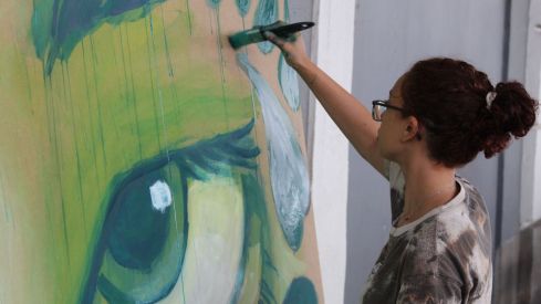 El Festival Leon Jam llenó de arte urbano la antigua estación de León | José Martín