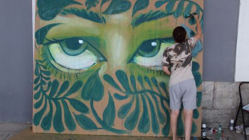 El Festival Leon Jam llenó de arte urbano la antigua estación de León | José Martín