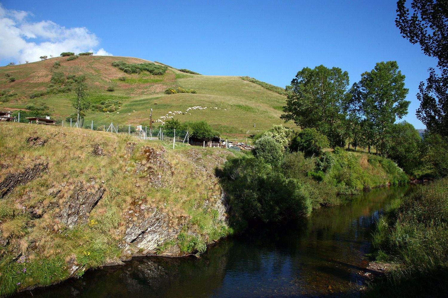 El río Esla a su paso por La Uña (León) | La CHD destina 5M€ para la protección ambiental de los ríos afectados por los incendios | Eduardo Margareto / ICAL