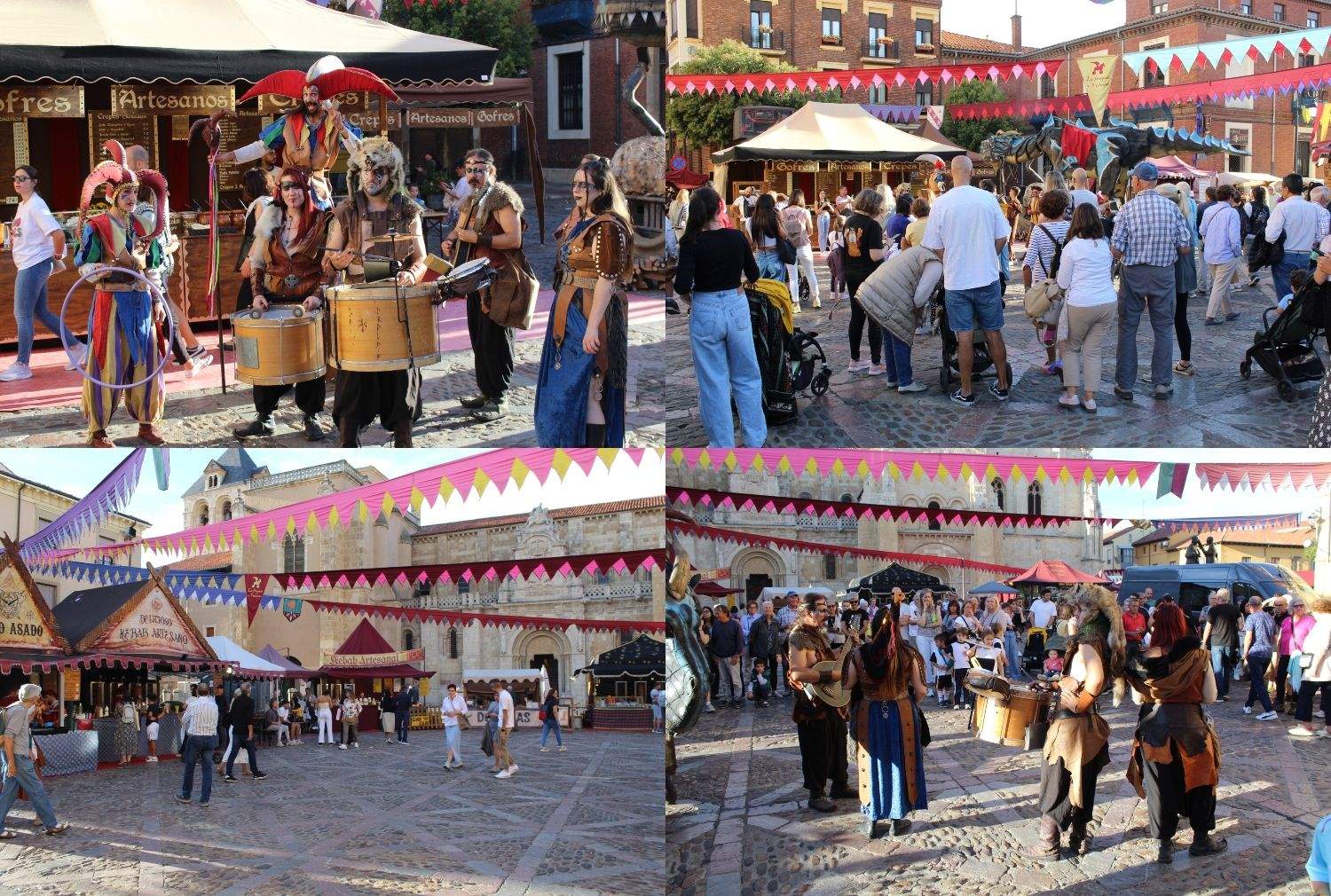 El casco histórico de León se llena de artesanía, gastronomía y espectáculos con el Mercado Medieval de las Tres Culturas