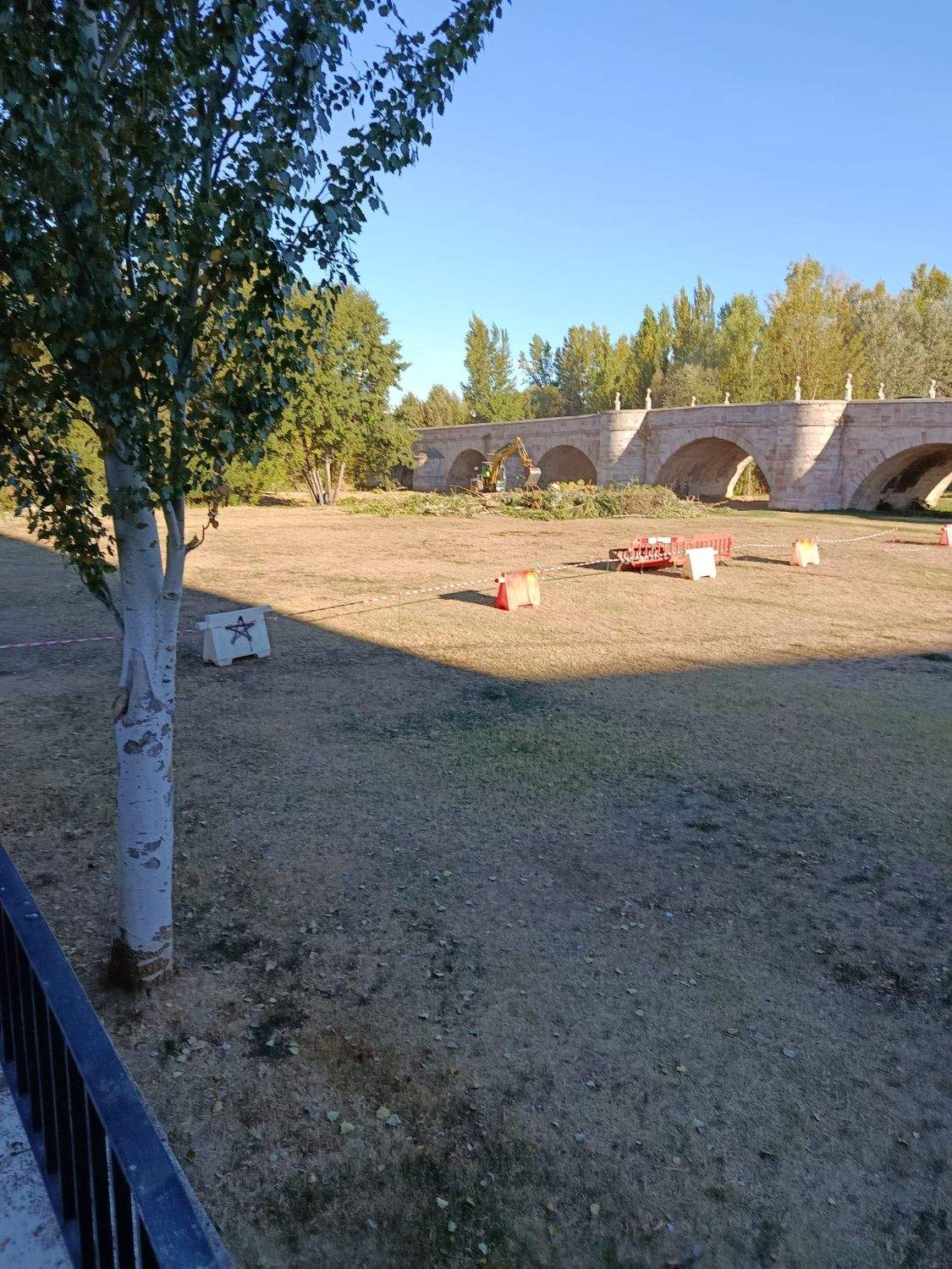 Limpieza del entorno del puente de Puente Castro