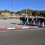 El consejero de Movilidad recibe la renovación de la LE-626 entre La Robla y Robles de la Valcueva (León) | Campillo / ICAL