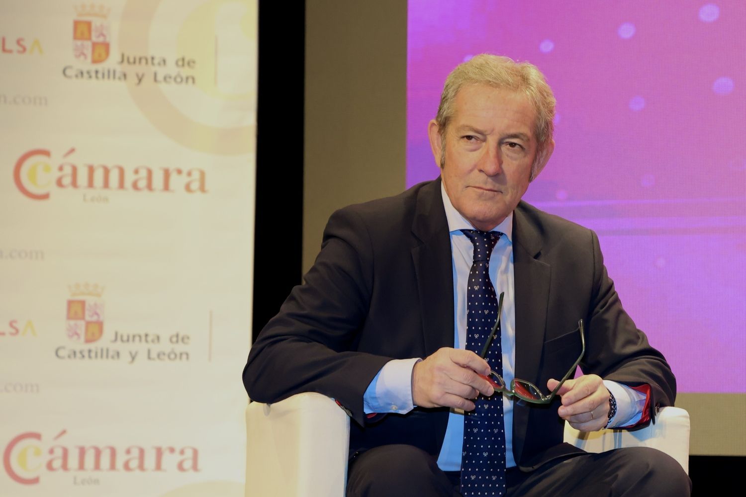 Javier Vega, presidente de la Camara de Comercio de León en la inauguración del IV E-Commerce Tour | Campillo / ICAL Javier Vega, presidente de la Camara de Comercio de León en la inauguración del IV E-Commerce Tour | Campillo / ICAL