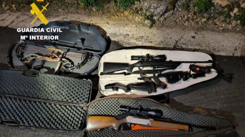 Armas incautadas por la Guardia Civil