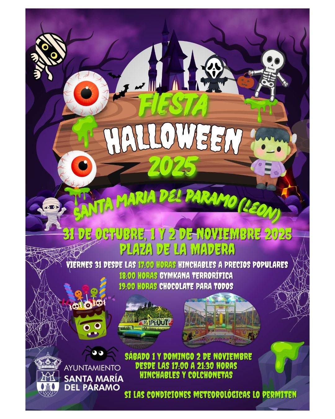 Cartel de Halloween en Santa María del Páramo
