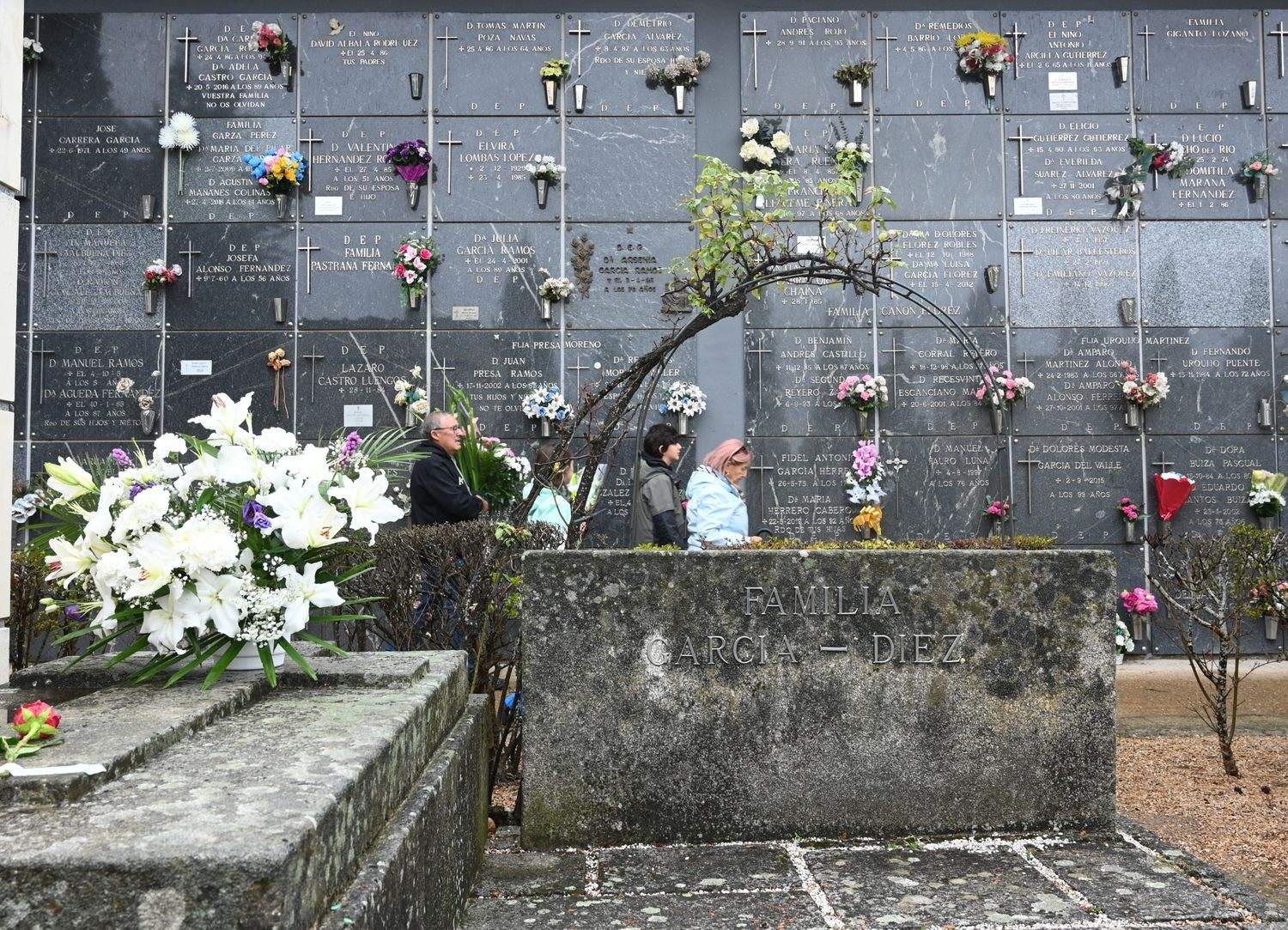 Cementerio de León durante el Día de Todos los Santos