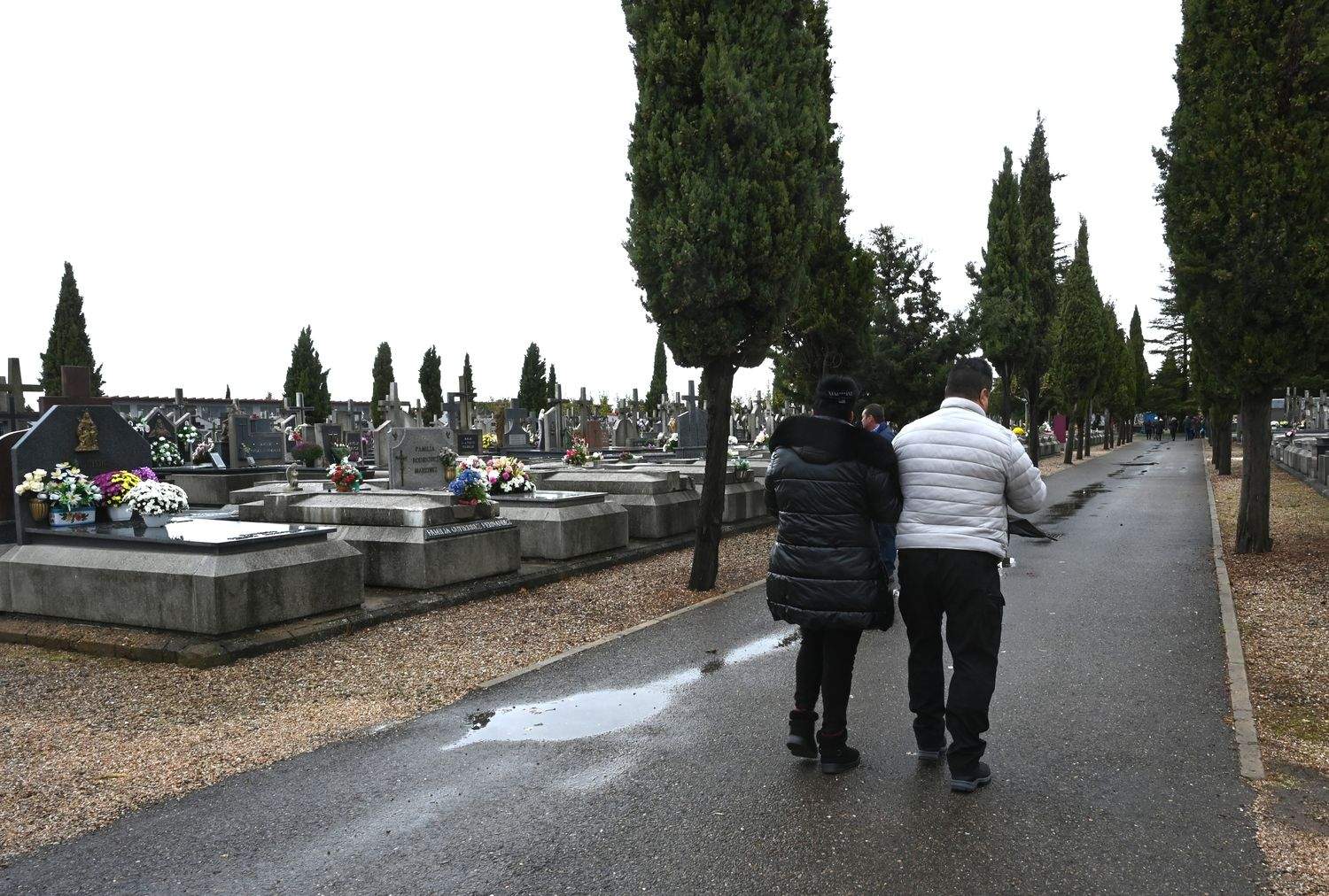 Cementerio de León durante el Día de Todos los Santos