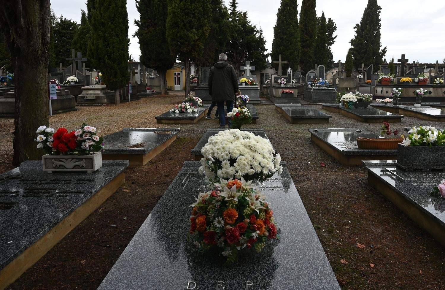 Cementerio de León durante el Día de Todos los Santos