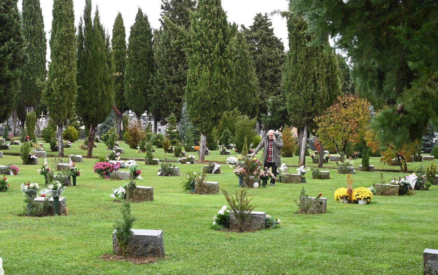 Cementerio de León durante el Día de Todos los Santos