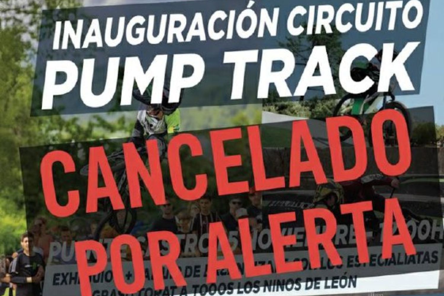 Cancelada la jornada inaugural en el pump track de Puente Castro Cancelada la jornada inaugural en el pump track de Puente Castro