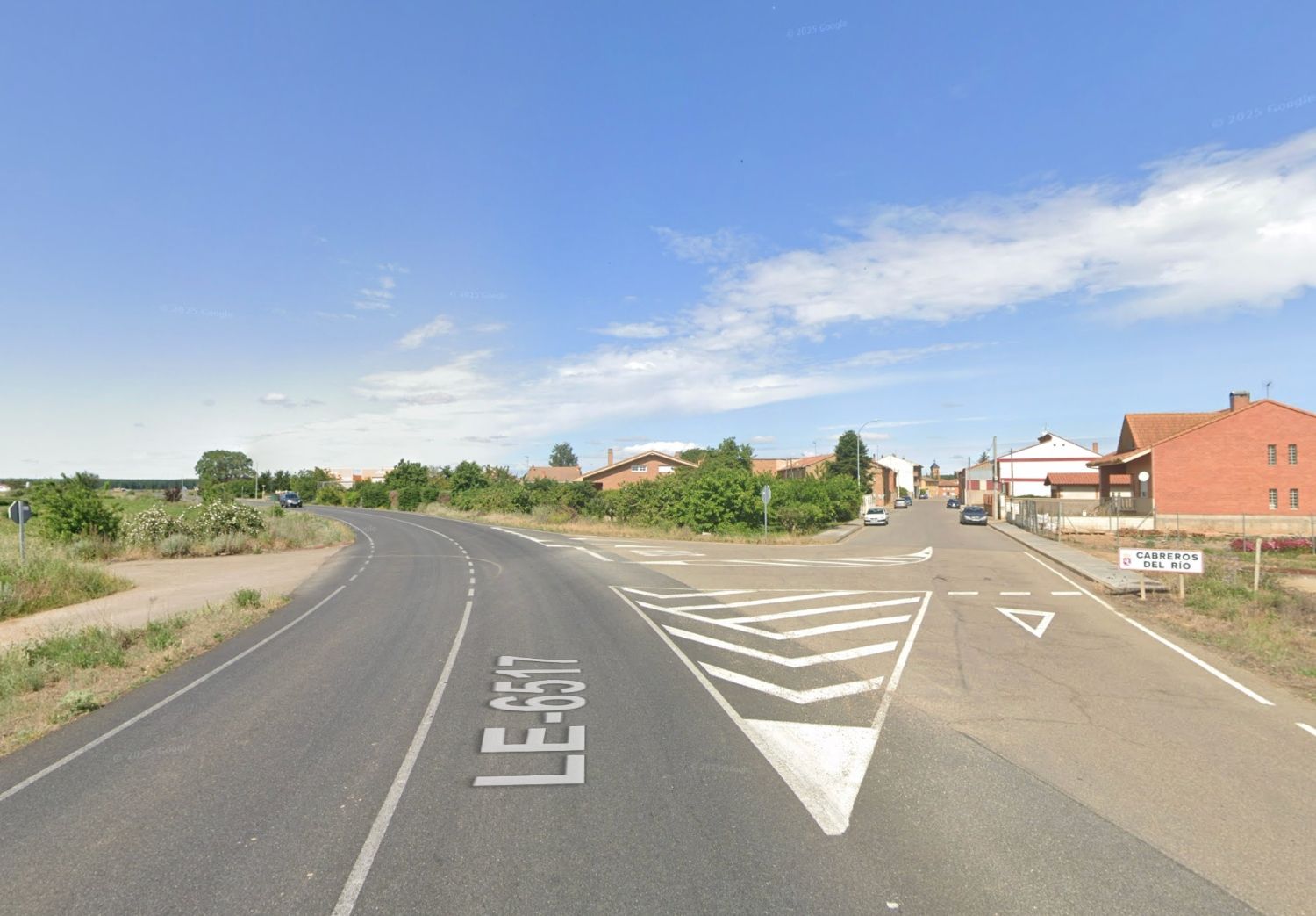 Herido tras salirse de la vía en Cabreros del Río (León)