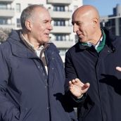 El portavoz de UPL en el Ayuntamiento, Eduardo López Sendino, junto al alcalde de León, José Antonio Diez | Campillo / ICAL