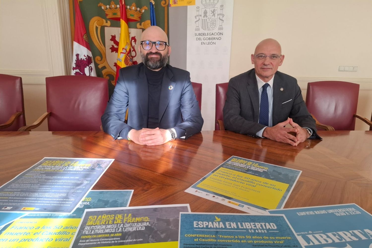 El subdelegado de Gobierno, Héctor Alaiz, presenta el programa 50 años España en Libertad en la provincia de León