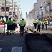 Obras de la nueva glorieta del Puente de los Leones de León | Campillo / ICAL
