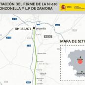 Transportes licita por 7,9 millones de euros la rehabilitación de 51 km de la N-630 en León