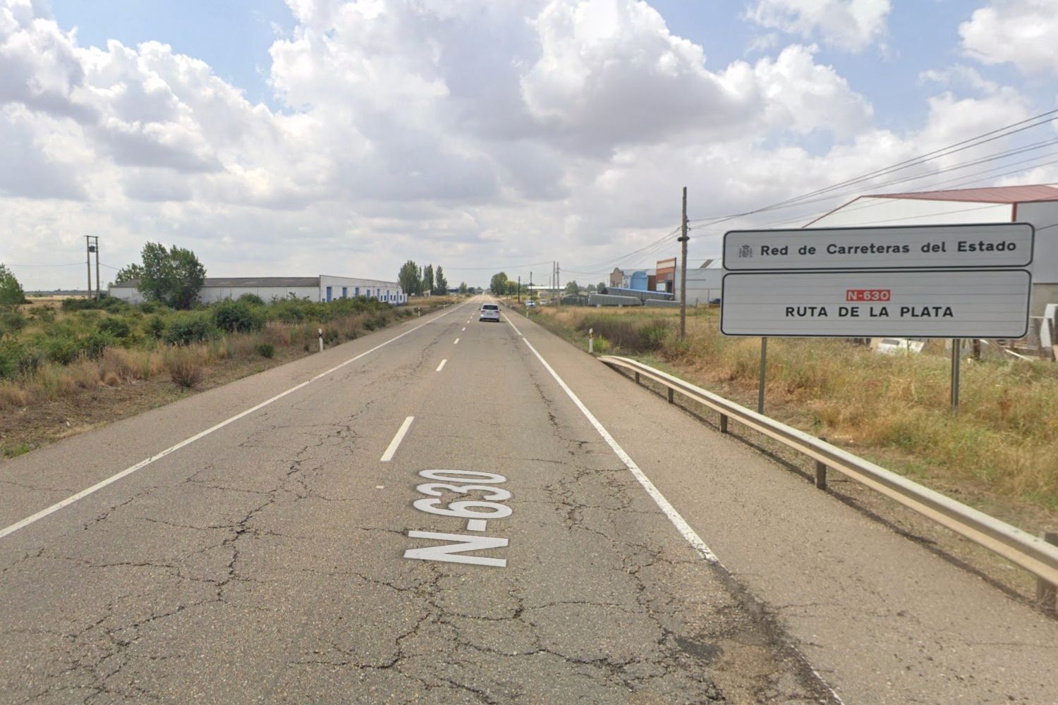 N-630 a la altura de Onzonilla