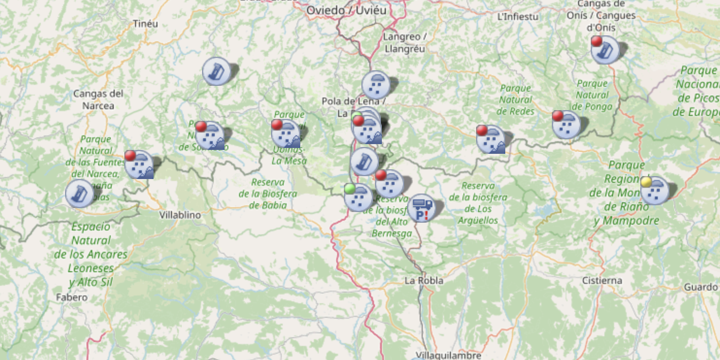 Mapa de avisos de la DGT Mapa de avisos de la DGT