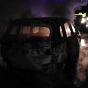 Calcinado un coche en la N-120 a la altura de Sahagún | Diputación de León Calcinado un coche en la N-120 a la altura de Sahagún | Diputación de León