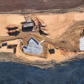Vista aérea del Centro Arqueológico de la Ciudad de Lancia