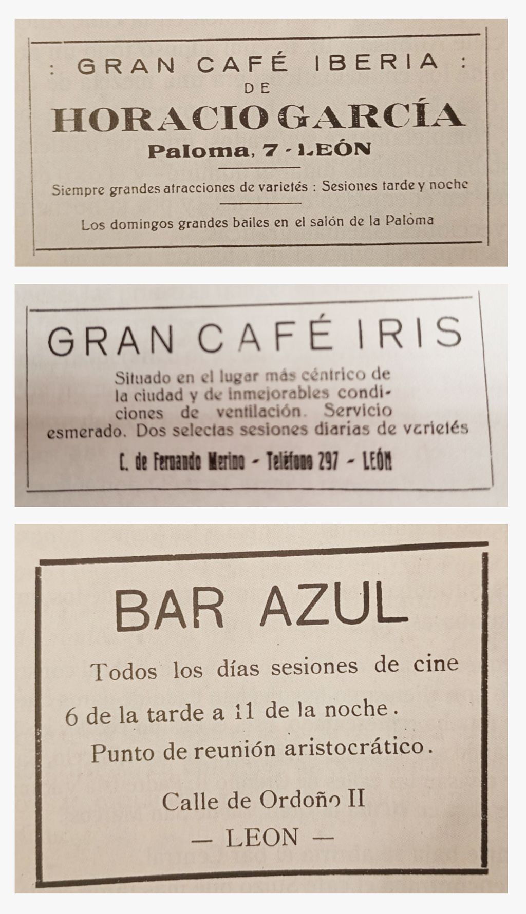 Cafés que proyectaron las primeras películas en León | Leon Antiguo