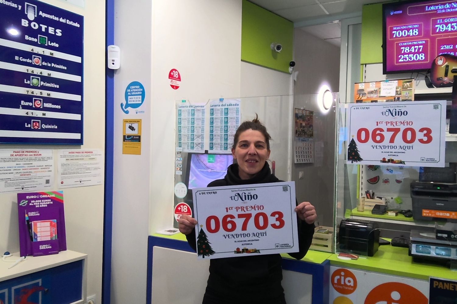 La responsable de 'El Azar del Argentino' de Astorga tras vender El Niño: “Es una emoción que no sabes lo que es hasta que pasa” 