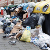 Imagen de archivo de la acumulación de basura en San Andrés del Rabanedo