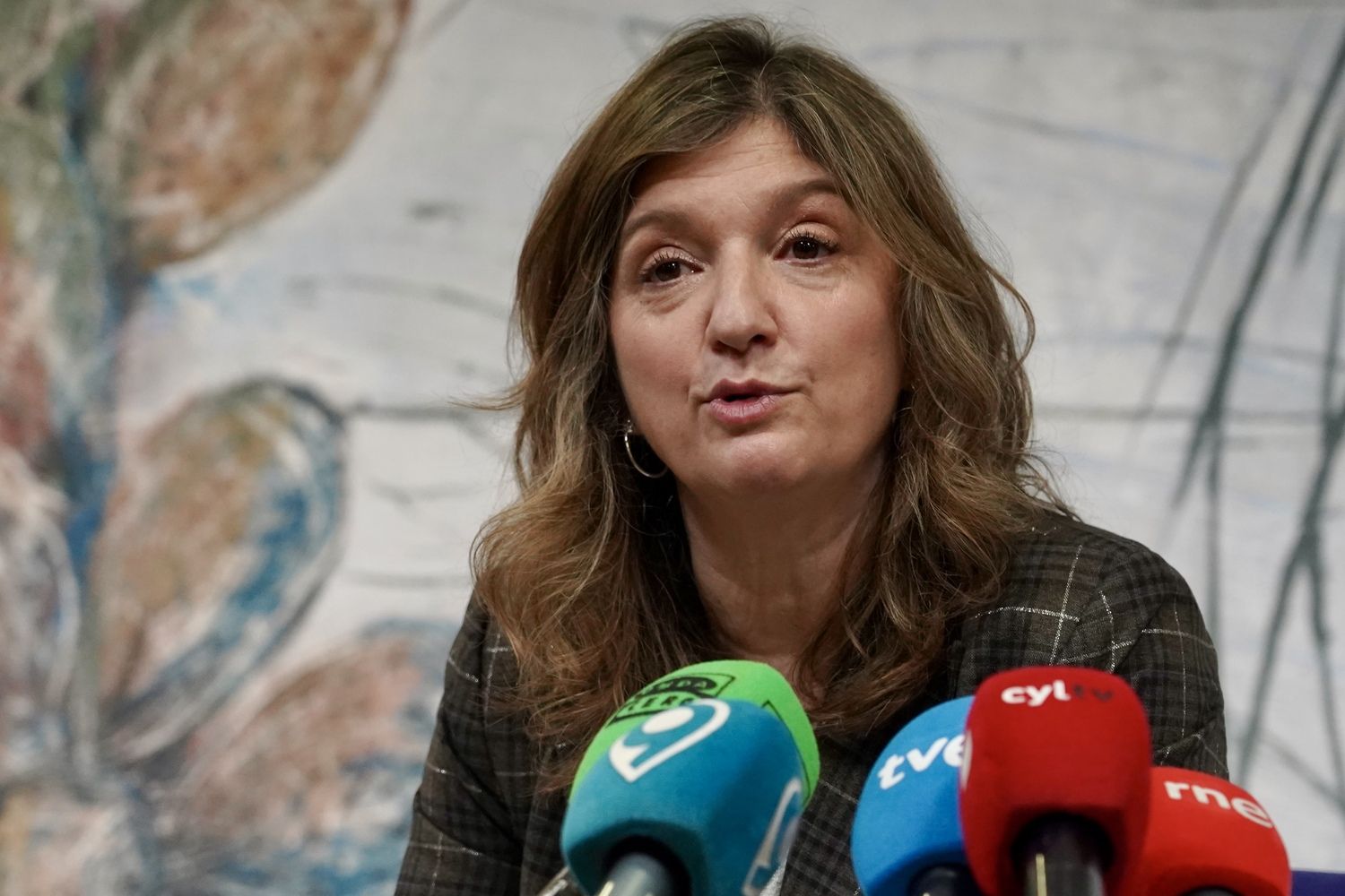 La rectora de la Universidad de León, Nuria González informa sobre los avances para la implantación del grado en Medicina tanto en materia de infraestructuras como a nivel académico | Campillo / ICAL