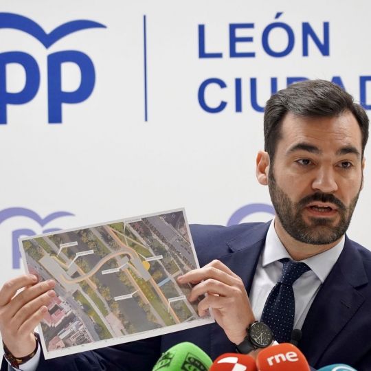 El PP de León pide rectificar el proyecto de la pasarela del Bernesga para evitar la tala de 26 árboles | Campillo / ICAL