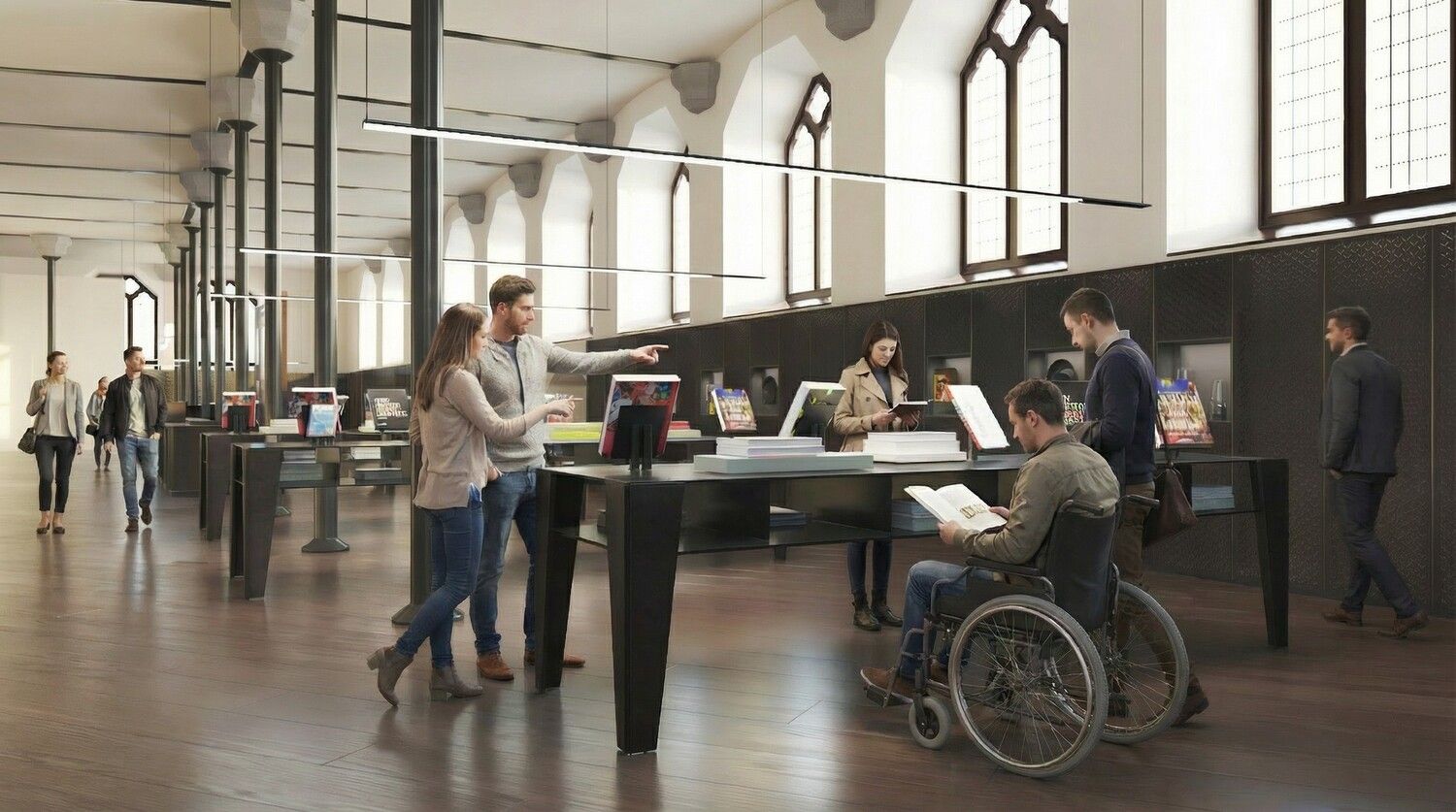 Render Casa Botines Planta Baja (Tienda)