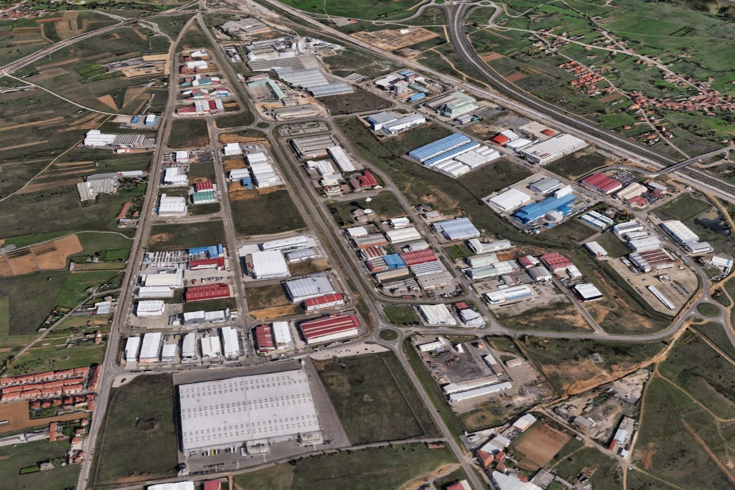 Vista aérea del polígono de Onzonilla Vista aérea del polígono de Onzonilla