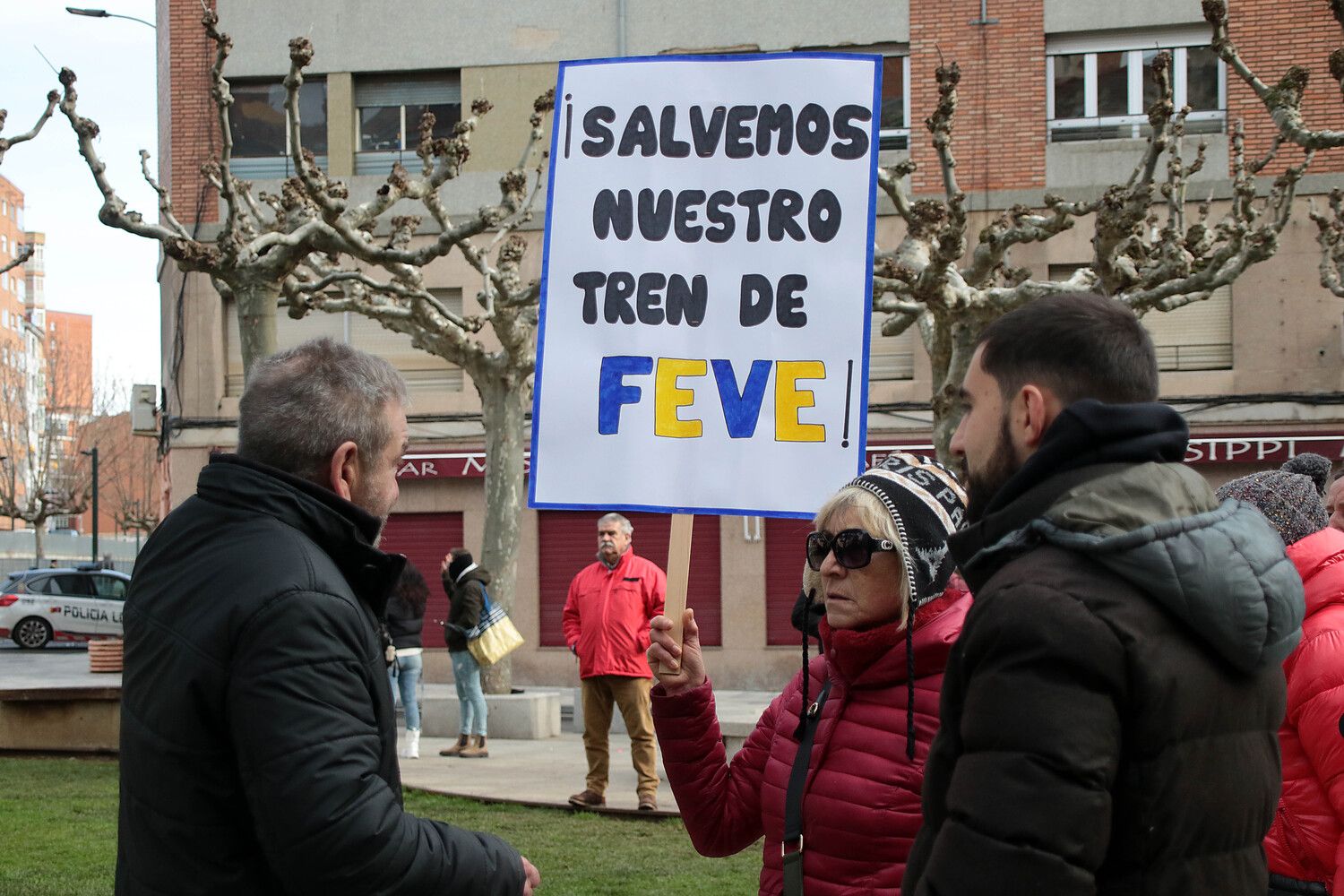 Corte de tráfico reivindicativo sobre el trazado de Feve | Peio García / ICAL