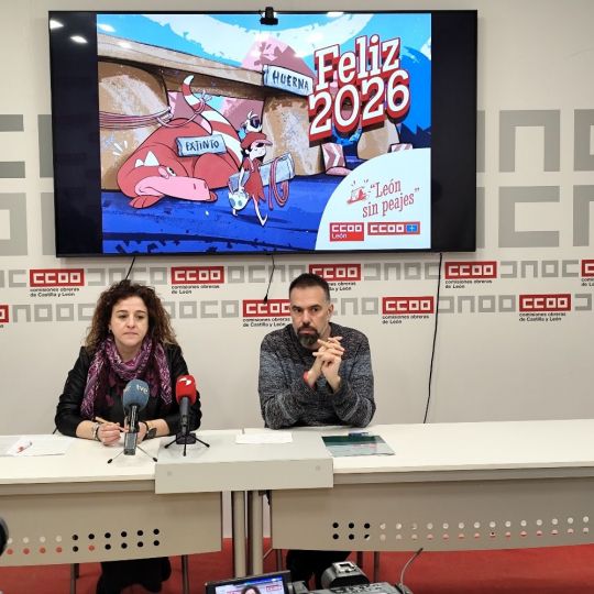 CCOO León y Asturias lanzan una campaña conjunta para exigir la eliminación del peaje del Huerna
