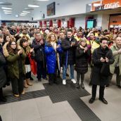 Condolencias tras la tragedia ferroviaria: Trabajadores de Adif y Renfe en León transmiten su pesar a las víctimas de Córdoba y Barcelona | Campillo / ICAL