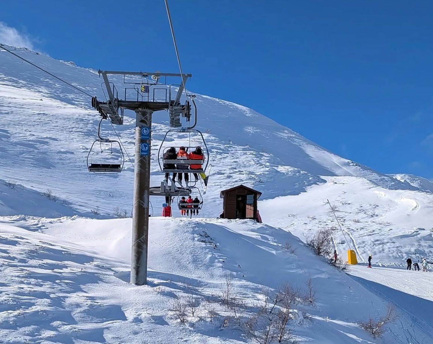 Estación de esquí de San Isidro durante el fin de semana