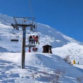 Estación de esquí de San Isidro durante el fin de semana