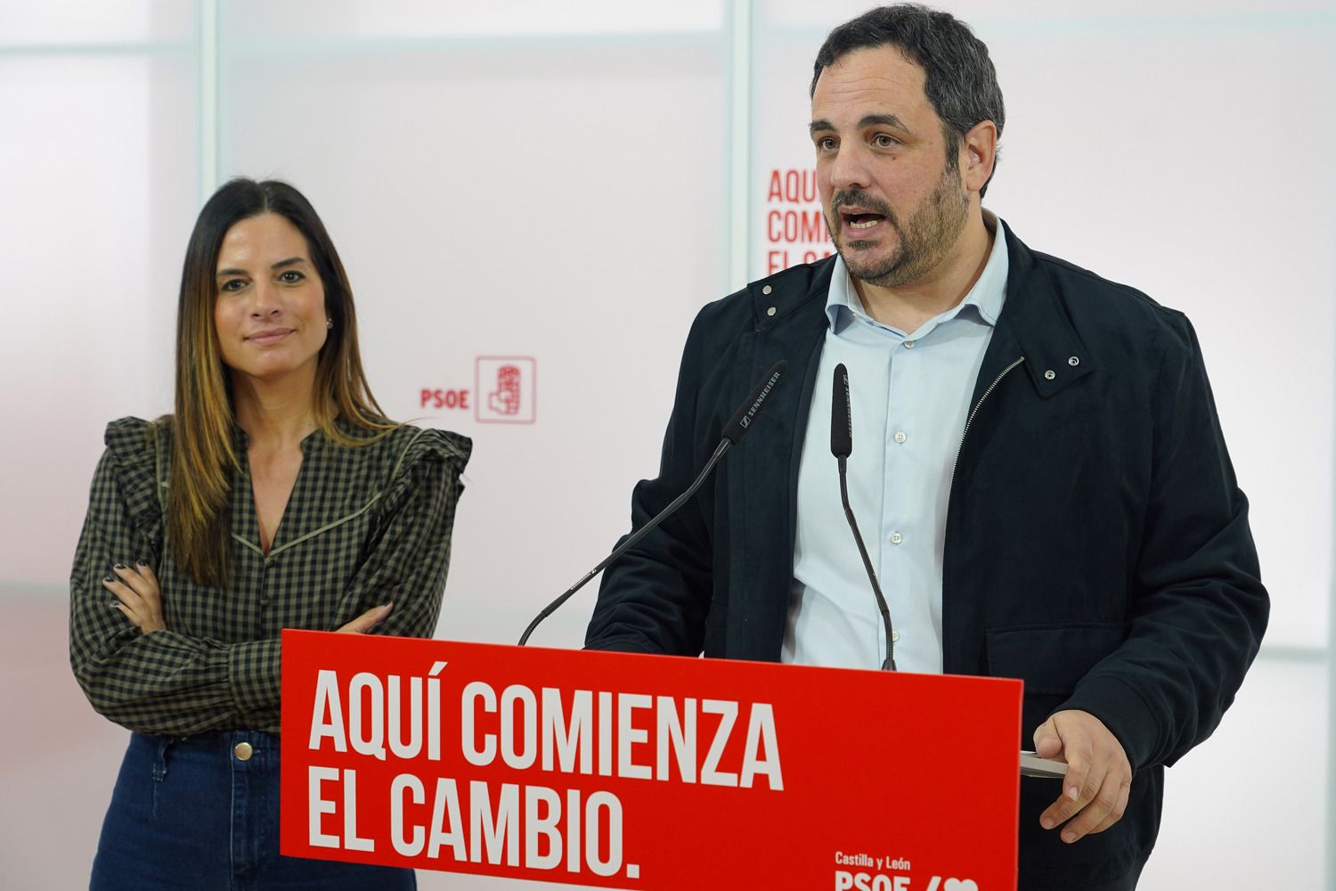 Los candidatos del Partido Socialista de León a las Cortes de Castilla y León, Nuria Rubio y Benjamín Fernández | Campillo / ICAL