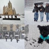 León se vuelve a vestir de blanco con la borrasca Kristin | Campillo / ICAL