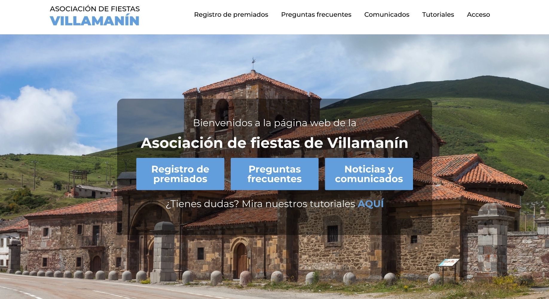 Web de la comisión de fiestas de Villamanín
