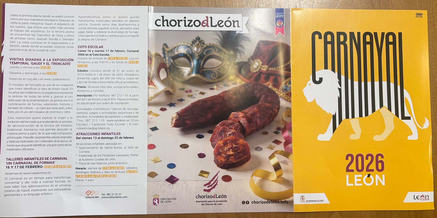 Presentación del programa de Carnaval de León de 2026. Presentación del programa de Carnaval de León de 2026.