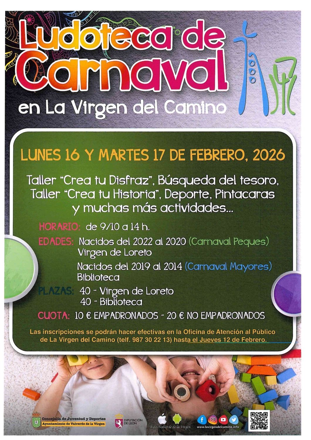 Cartel de la Ludoteca de Carnaval en Valverde de la Virgen Cartel de la Ludoteca de Carnaval en Valverde de la Virgen