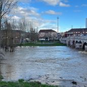 Río Torío a su paso por el puente de Puente Castro en León