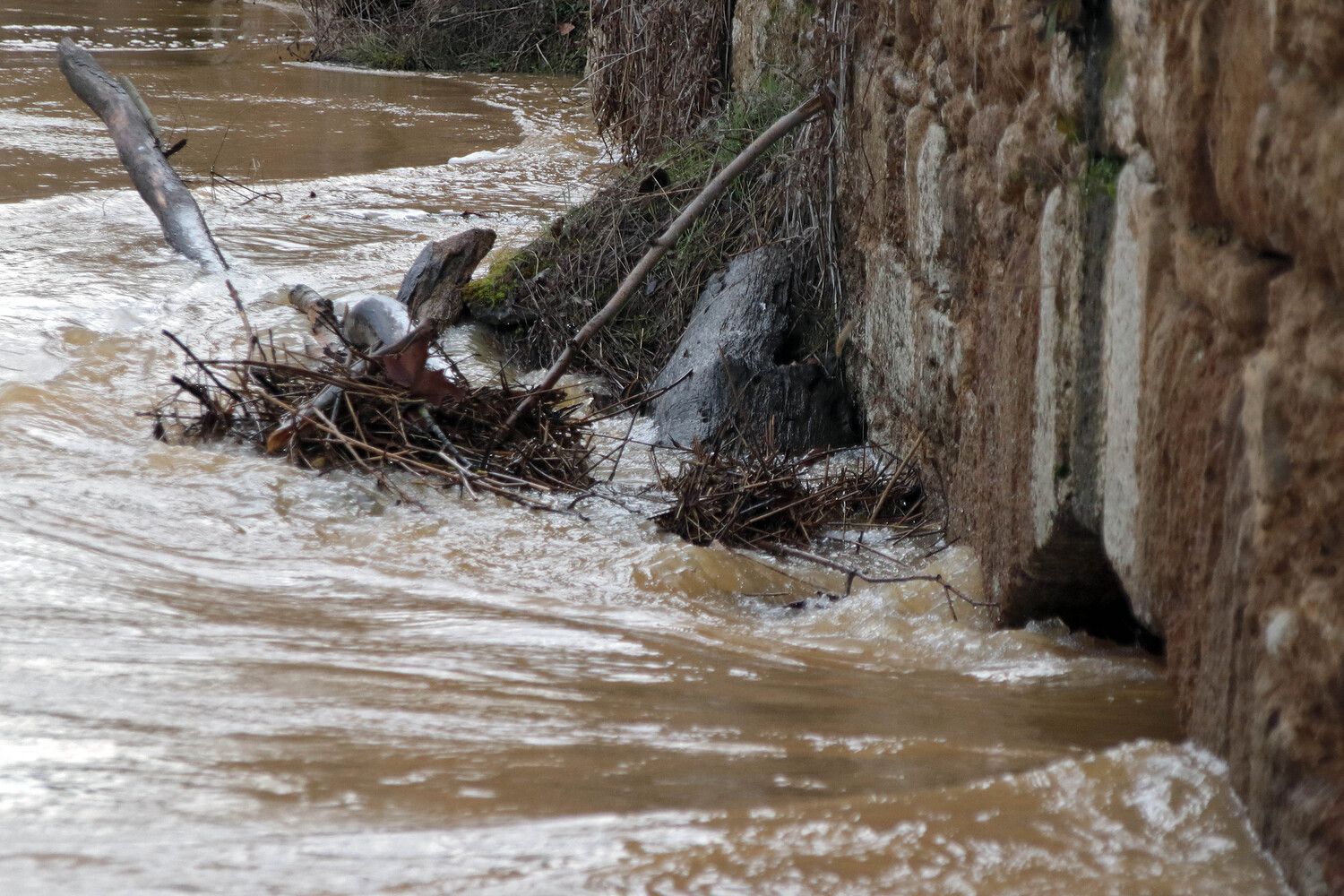 El río Cea desborda por Valderas (León) | Peio García / ICAL 