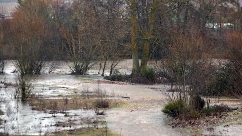 El río Órbigo se desborda en Villanueva de Carrizo (León) | Peio García / ICAL