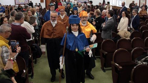 Investidura de Sergio Boixo y César de la Fuente Núñez como nuevos doctores ‘honoris causa’ por la Universidad de León | Peio García / ICAL