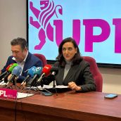 Alicia Gallego candidata a la Presidencia de la Junta durante la rueda de prensa | UPL insiste en su prensencia en los debates televisados tras recurrir la decisión de la Junta Electoral