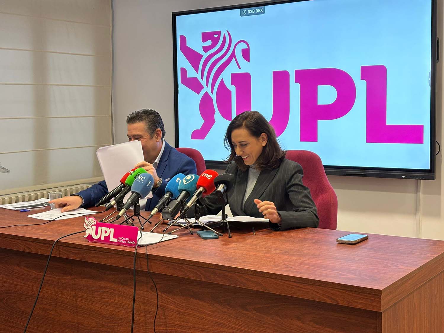 UPL durante la rueda de prensa de este lunes UPL durante la rueda de prensa de este lunes