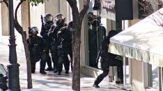 Unidad de Intervención Policial (UIP) de la Policía Nacional durante una intervención en León | Peio García / ICAL